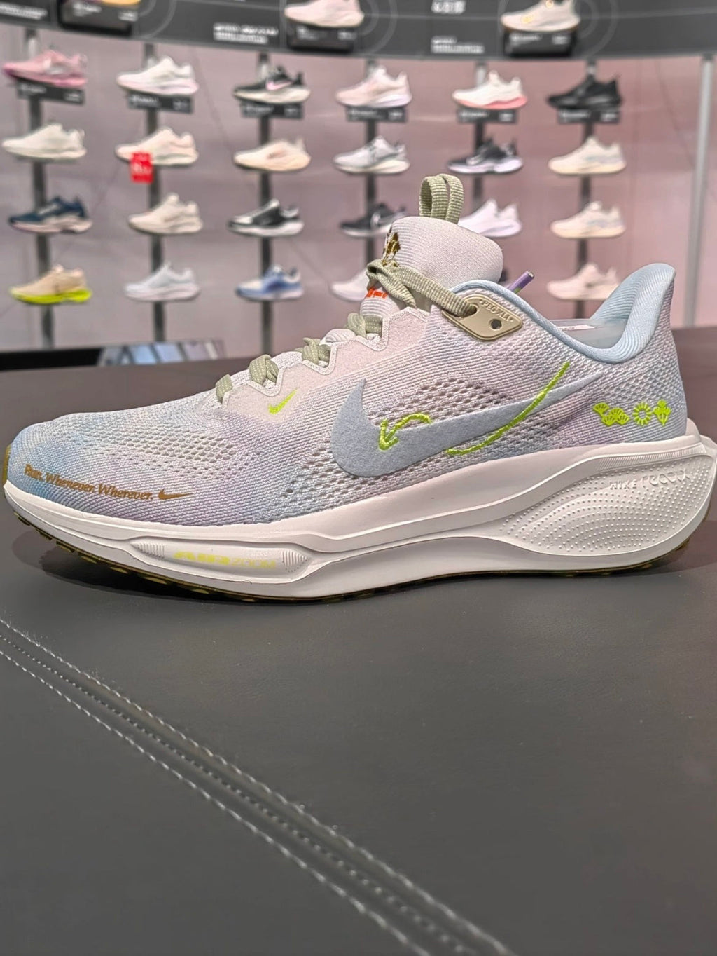 Nike Pegasus 41 Running Shoes in White and Green HQ3465-143 - product image from the listing.