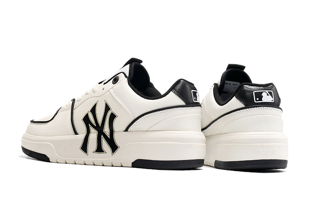 White and Black MLB New York Yankees Low-Top Sneakers - product image from the listing.