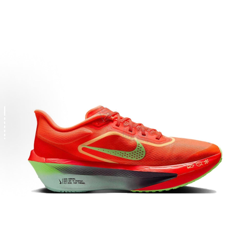 Orange and Volt Green Nike Zoom Fly Running Shoes - product image from the listing.