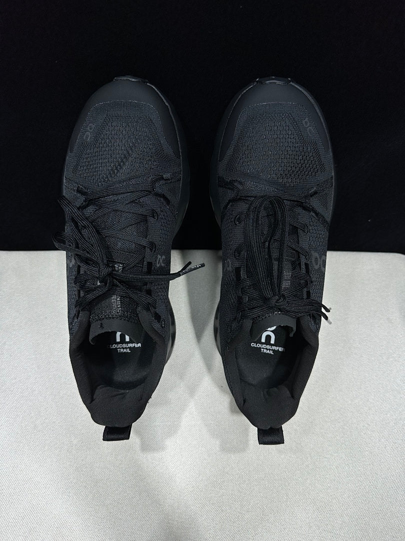 On Cloudsurfer Trail Trail Running Shoes in Black - product image from the listing.