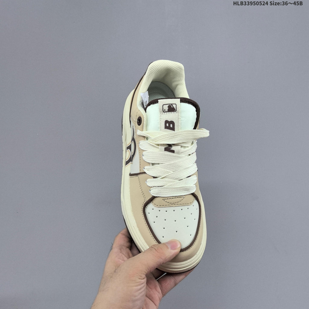 MLB Chunky Liner Low-Top Sneakers, in Beige and Cream - product image from the listing.