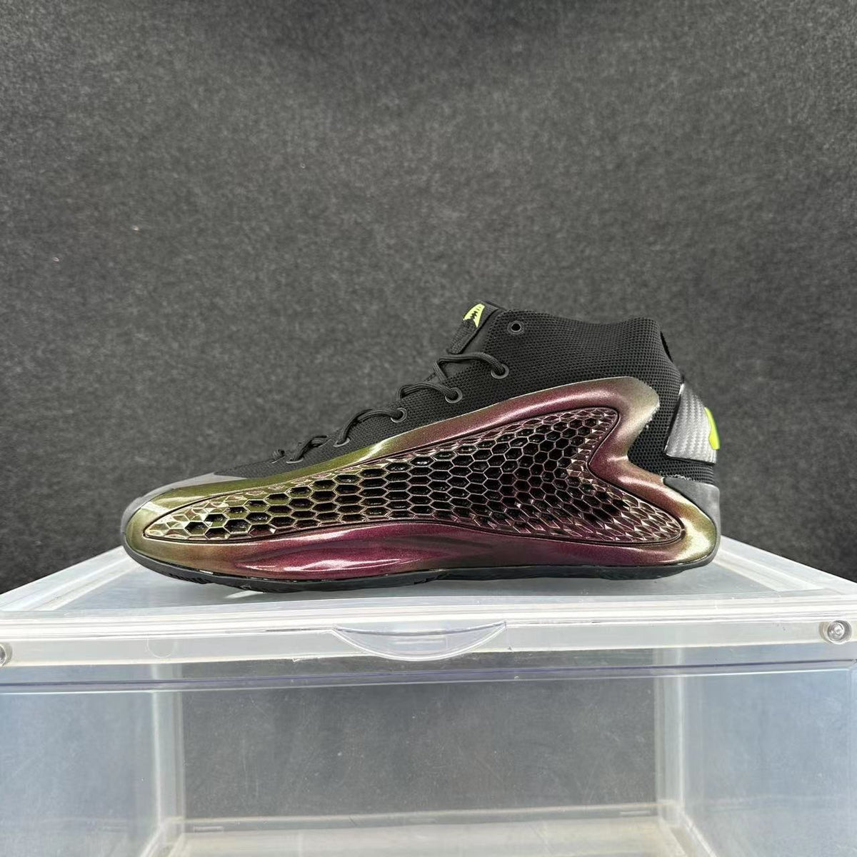 Color-Shifting High-Top Sneakers in Black - product image from the listing.