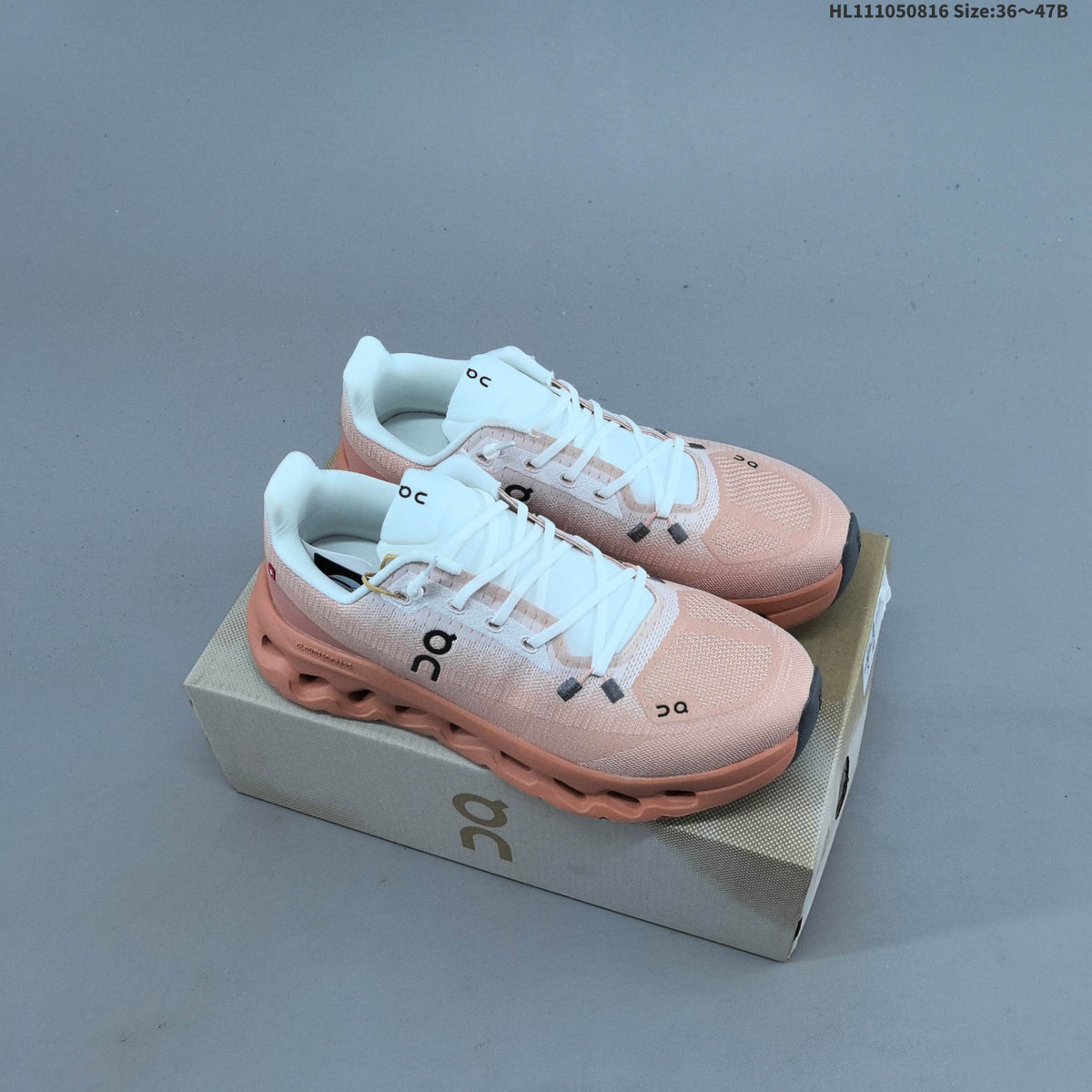 On Cloudtilt Sneakers in Black and White or in Peach - product image from the listing.