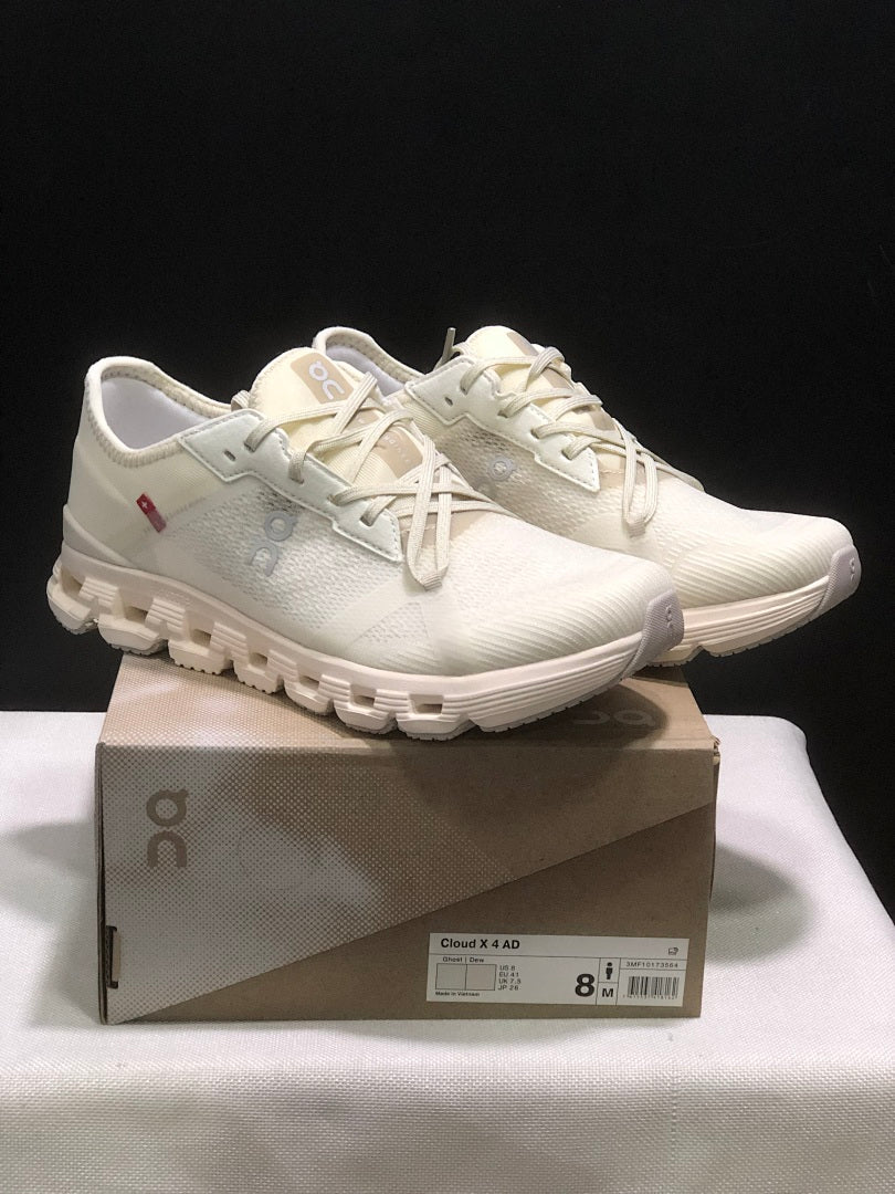 On Cloud X 4 AD Trainers in Ghost and Dew - product image from the listing.