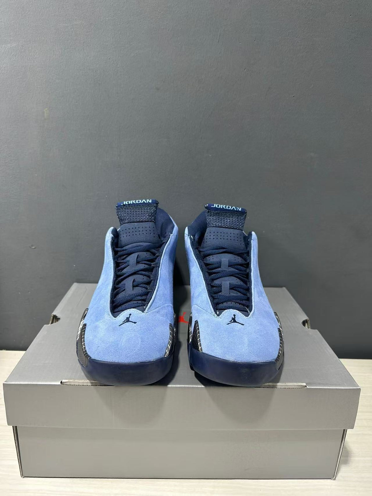 Air Jordan 14 Retro Howard PE Blue Sneakers IF5015-407 - product image from the listing.