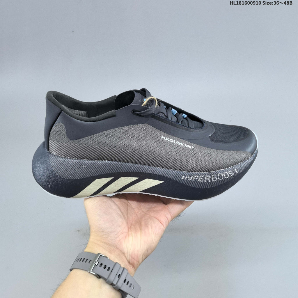 Adidas Hyperboost EDGE Running Sneakers in Black Gray KL1937 - product image from the listing.