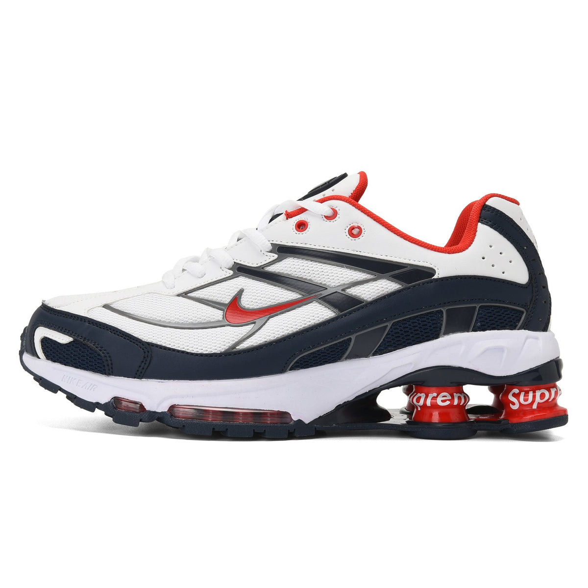 Nike Shox Ride 2 Sneakers in White, in Gray and Red - product image from the listing.