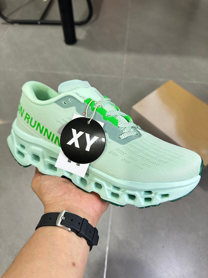 On Cloudmonster 2 Running Shoes in Mint Green - product image from the listing.