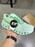 On Cloudmonster 2 Running Shoes in Mint Green - product image from the listing.