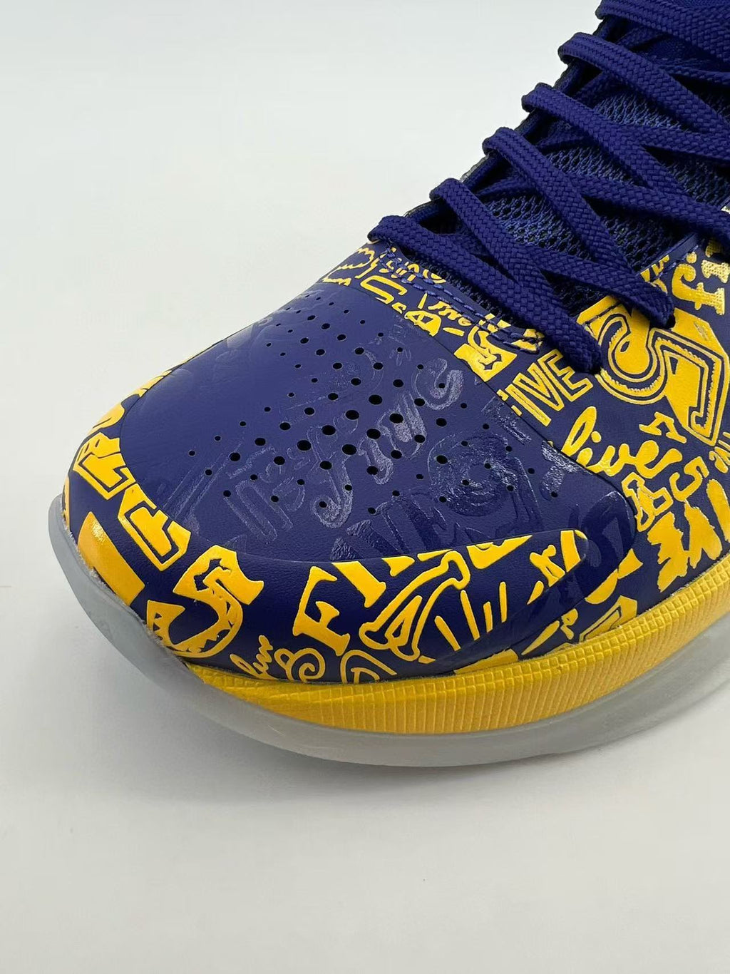 Nike Kobe 5 Protro Basketball Shoes in Blue Gold CD4991-400 - product image from the listing.