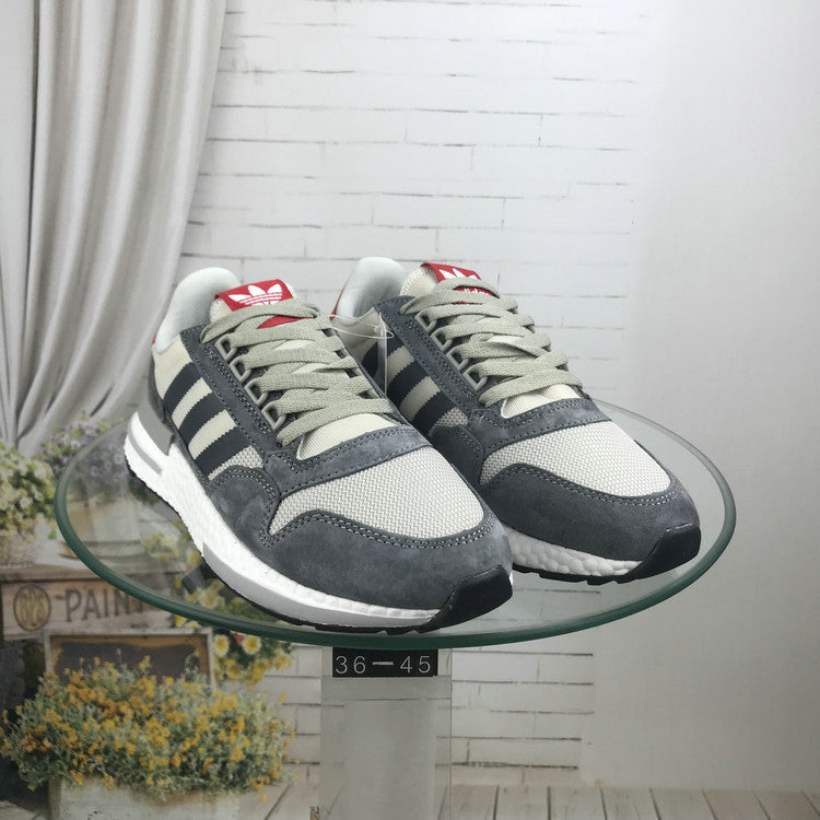 adidas ZX 500 RM Retro Running Sneakers, in Grey and White - product image from the listing.