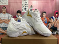 Mizuno Wave Momentum 3 Volleyball Shoes in White Gold - product image from the listing.