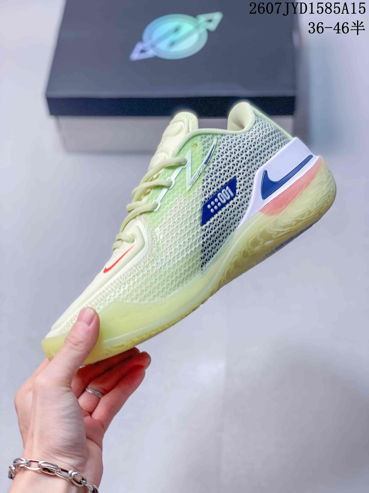 Nike Beyond Basketball Shoes in White Green 2607TYD1585A15 - product image from the listing.