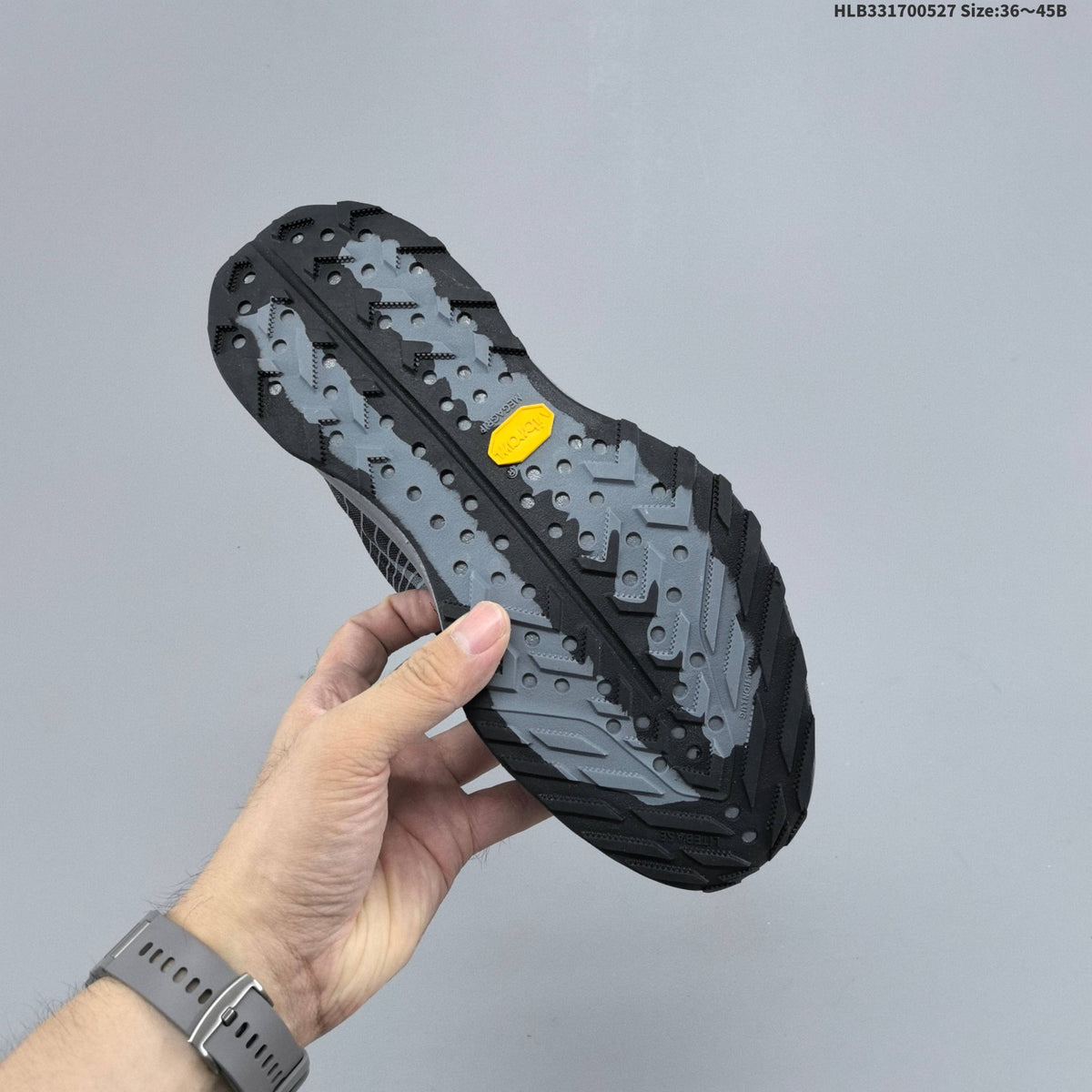 Black and Gray Nike ACG Ultrafly Trail Running Shoes - product image from the listing.