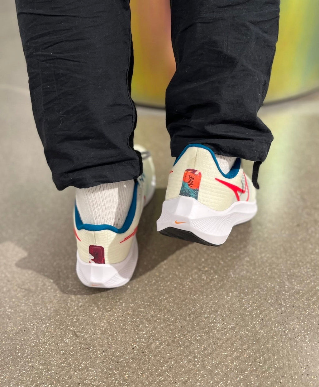 Nike Air Zoom Pegasus 39 Running Shoes in White Red Blue FD4322-161 - product image from the listing.