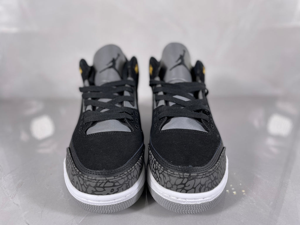 Air Jordan 3 Retro Sneakers in Black and Grey - product image from the listing.