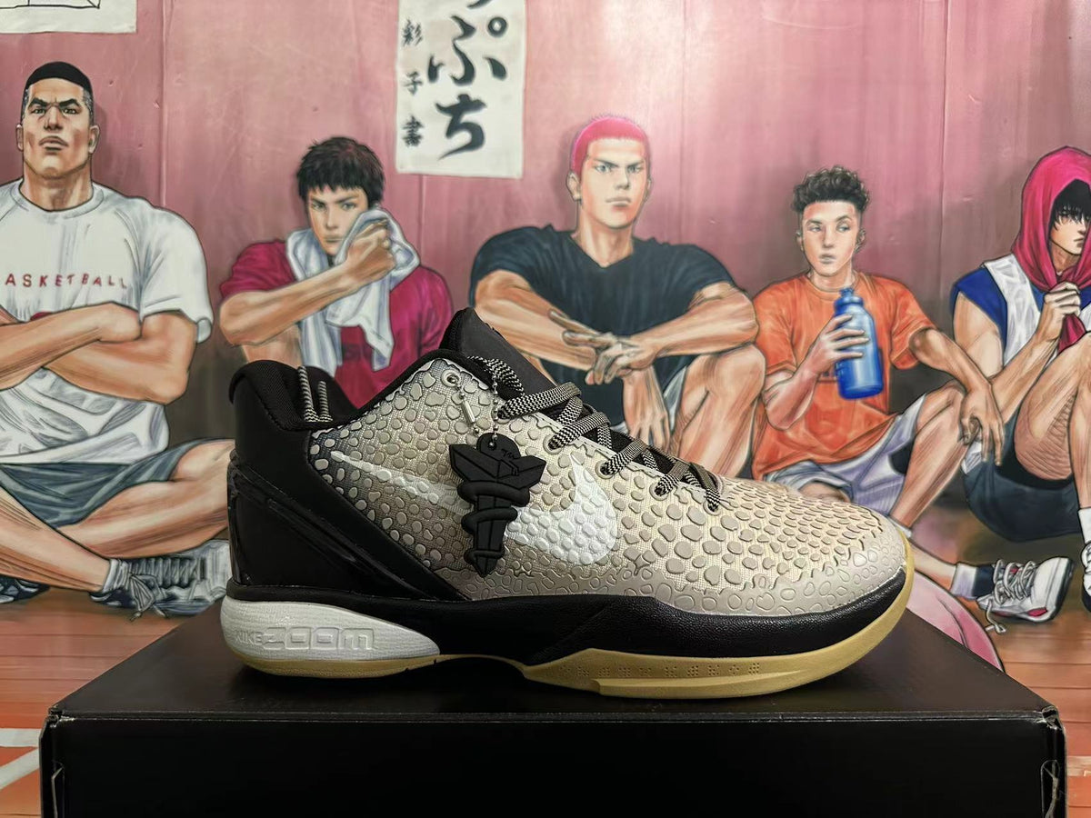 Grey and Brown Nike Kobe 6 Basketball Shoes - product image from the listing.