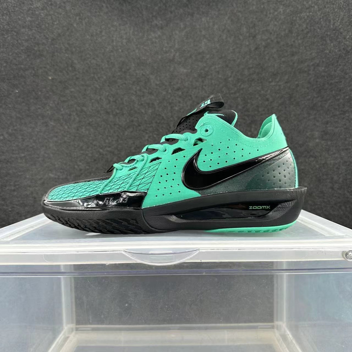 Green and Black Nike GT Cut 3 Basketball Shoes - product image from the listing.