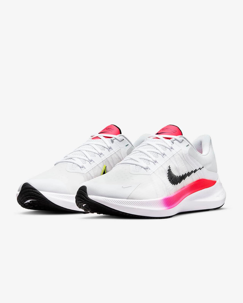 Nike Zoom Winflo 8 Running Shoes in White Pink CW3419-100 - product image from the listing.