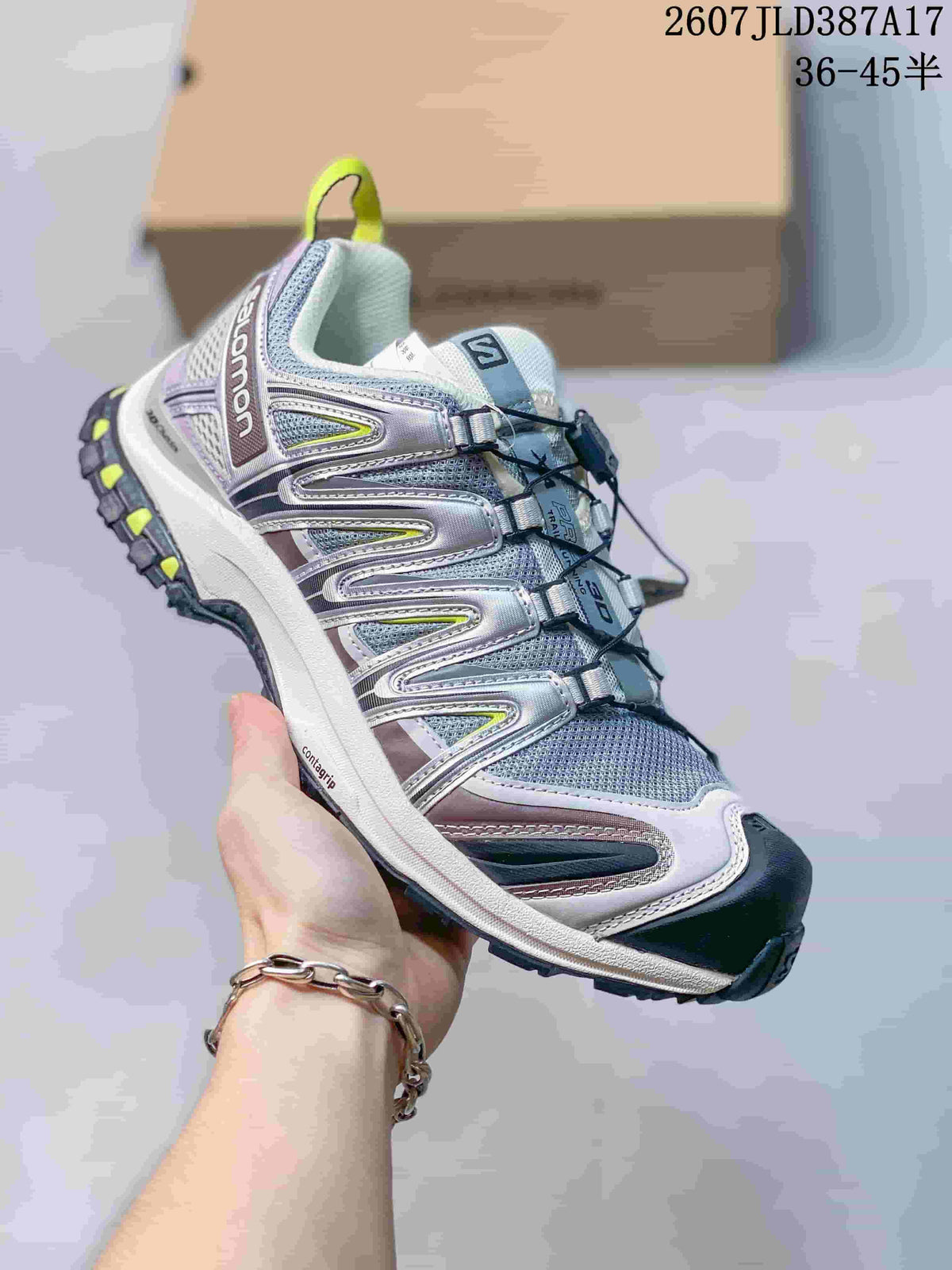 Salomon XA PRO 3D Trail Running Shoes in Grey Purple - product image from the listing.