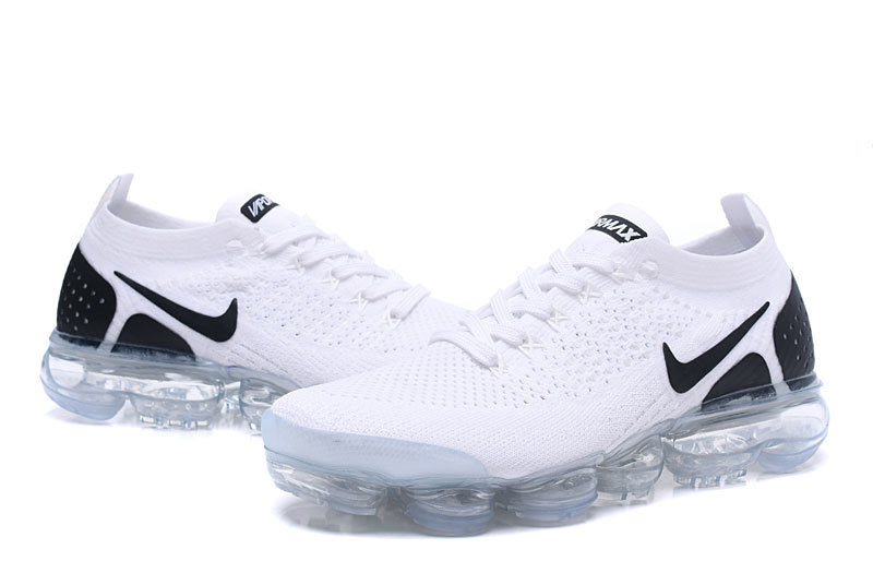 Nike Air VaporMax Flyknit 2 Sneakers in White Black 942842-103 - product image from the listing.