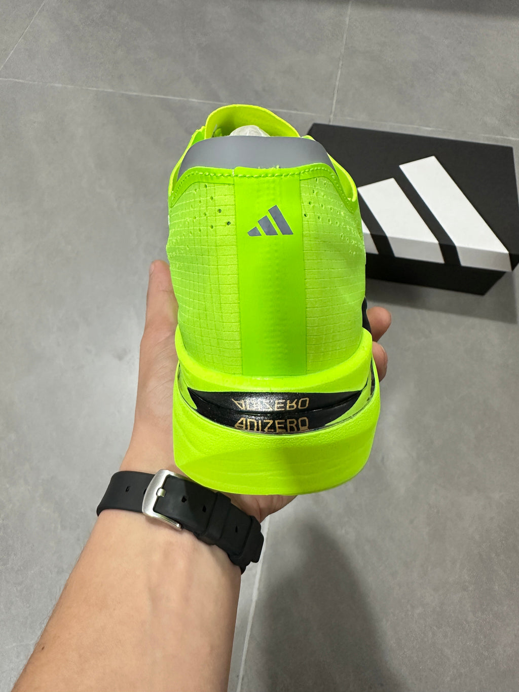 Adidas Lightstrike Pro Running Shoes in Neon in Yellow and Black KI8297 - product image from the listing.