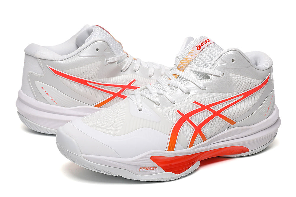 ASICS Sky Elite FF 3 Volleyball Shoes in White Orange - product image from the listing.