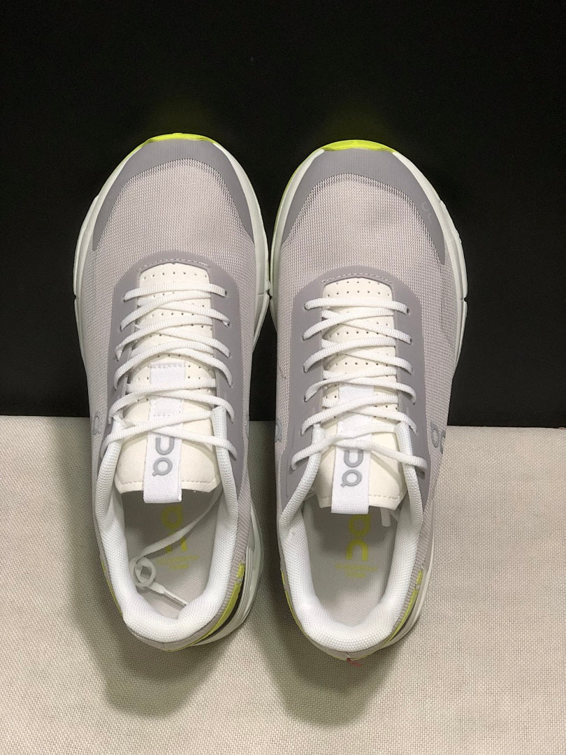 On Cloudnova Form 2 Sneakers, Grey and Fluorescent in Green - product image from the listing.