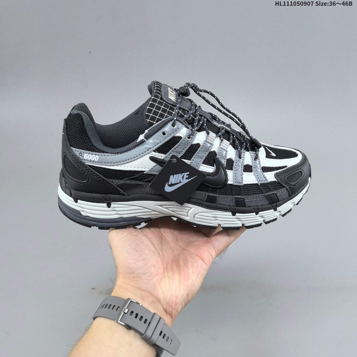 Nike P-6000 Black, White & Grey Retro Trainers - product image from the listing.