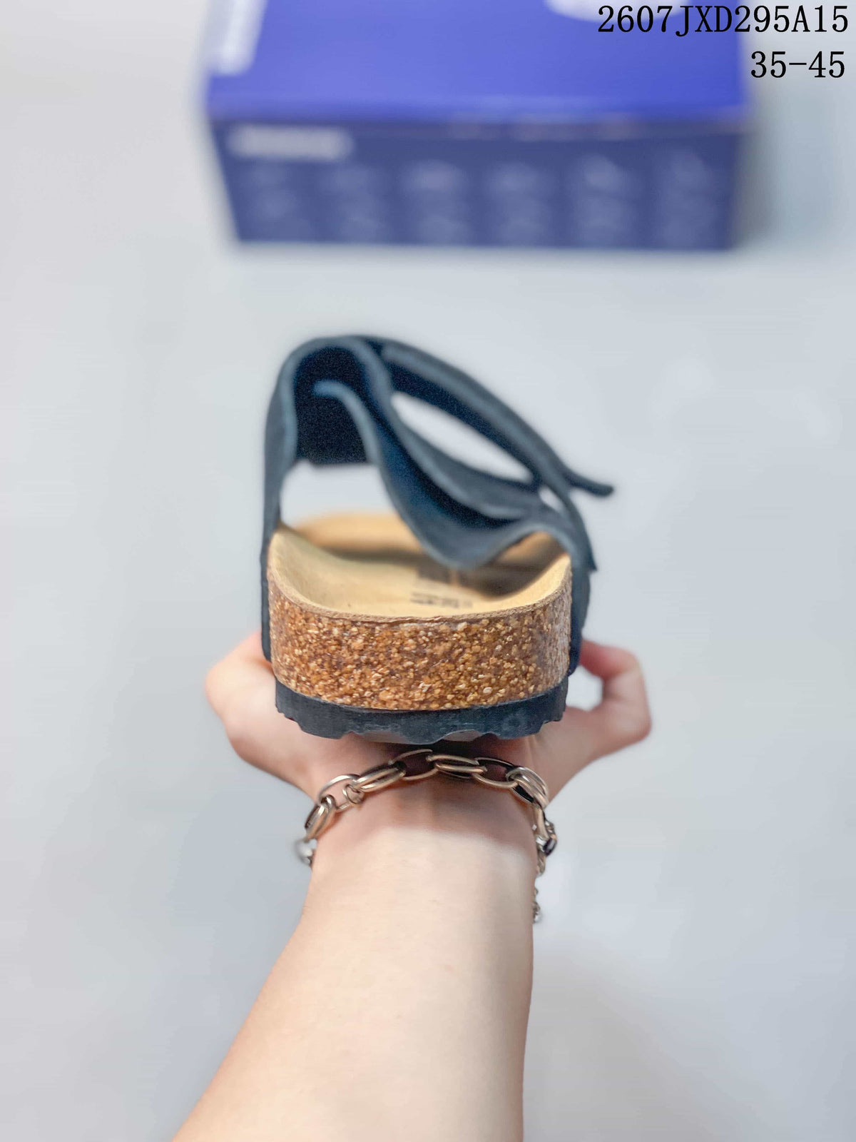 Birkenstock Suede Buckle Sandal in Dark Blue 2607JXD295A15 - product image from the listing.