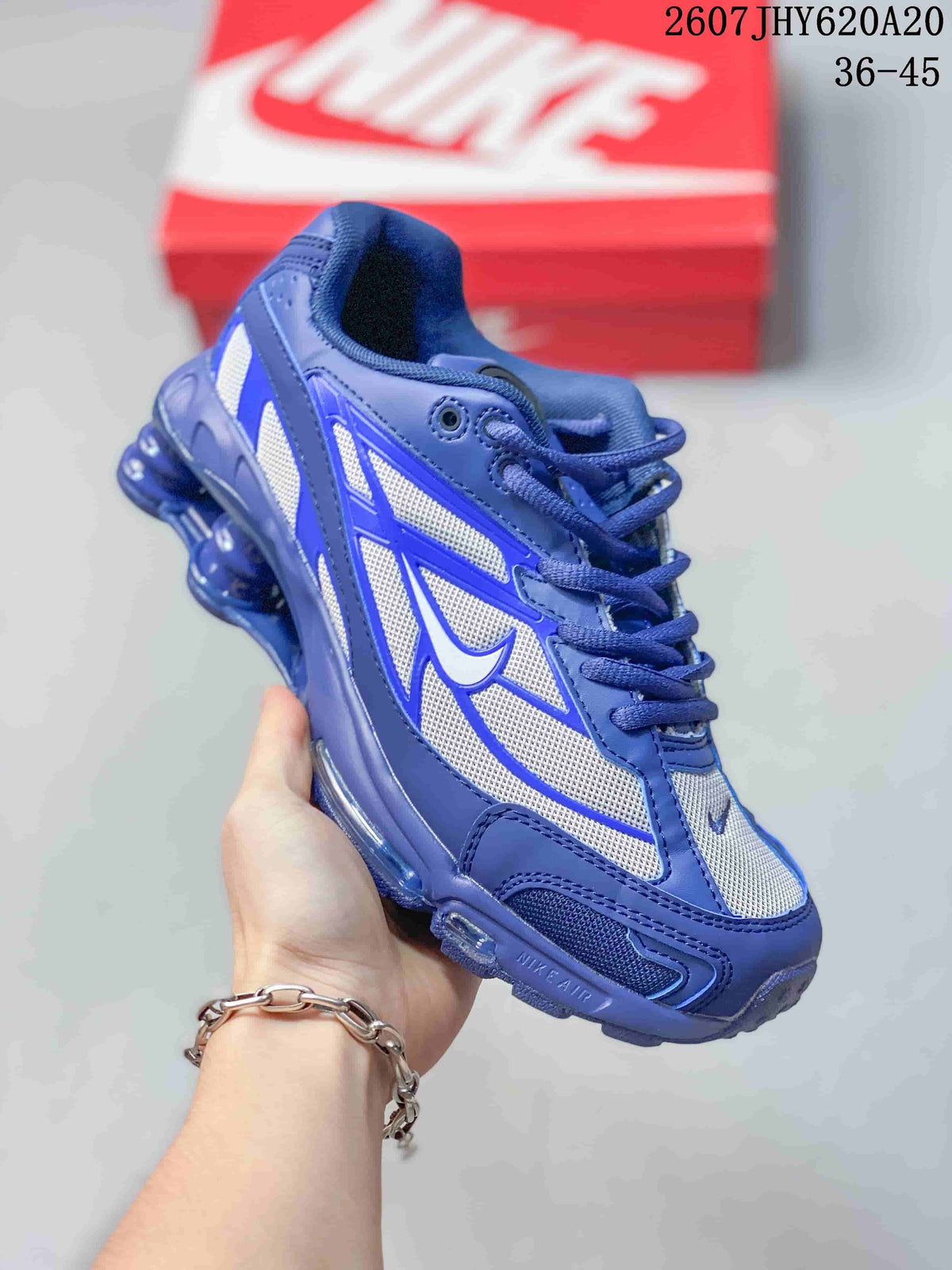 Nike Shox Ride 2 Sneakers in Blue White IO4296-004 - product image from the listing.