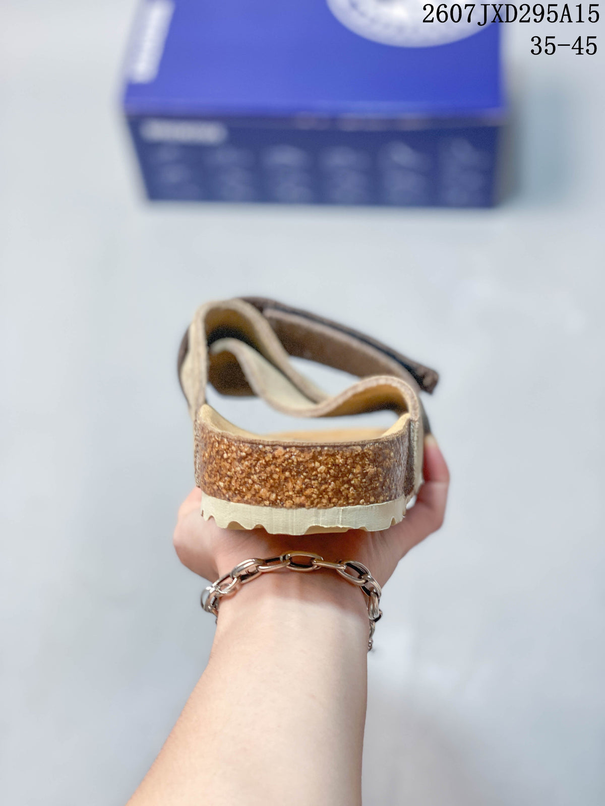 Boston Suede Sandals Taupe Style 2607JXD295A15 by Birkenstock - product image from the listing.