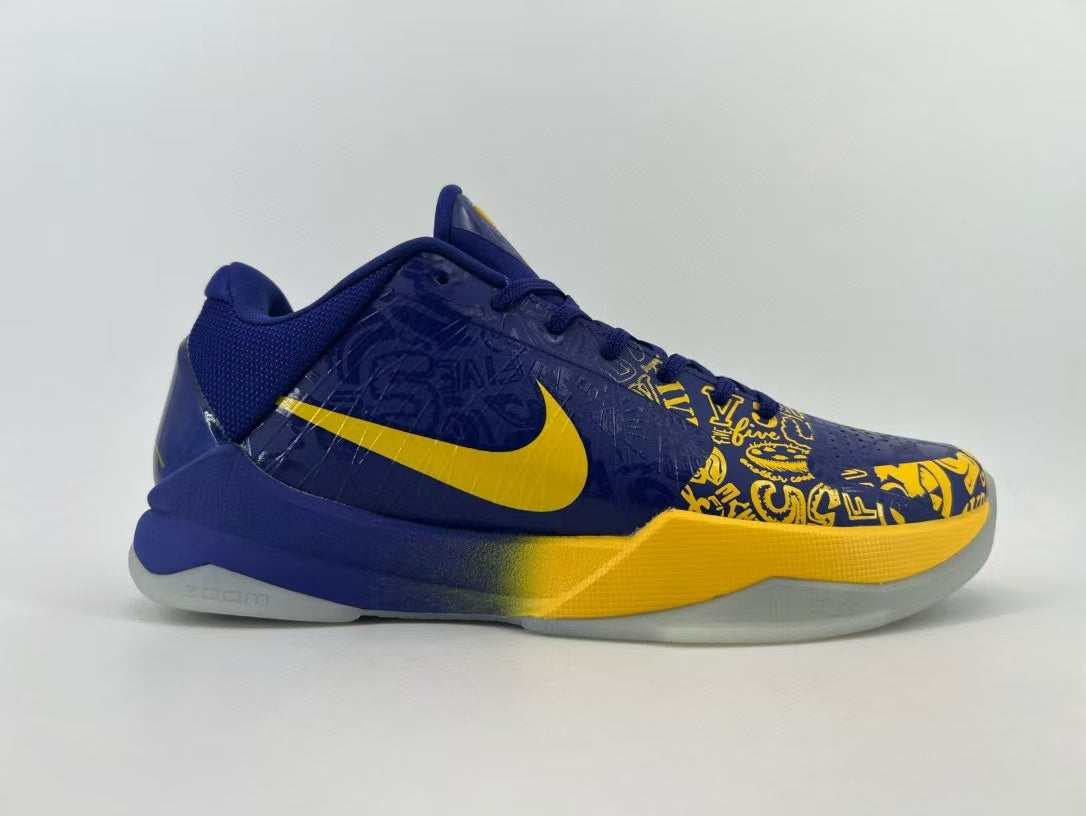 Nike Kobe 5 Protro Basketball Shoes in Blue Gold CD4991-400 - product image from the listing.