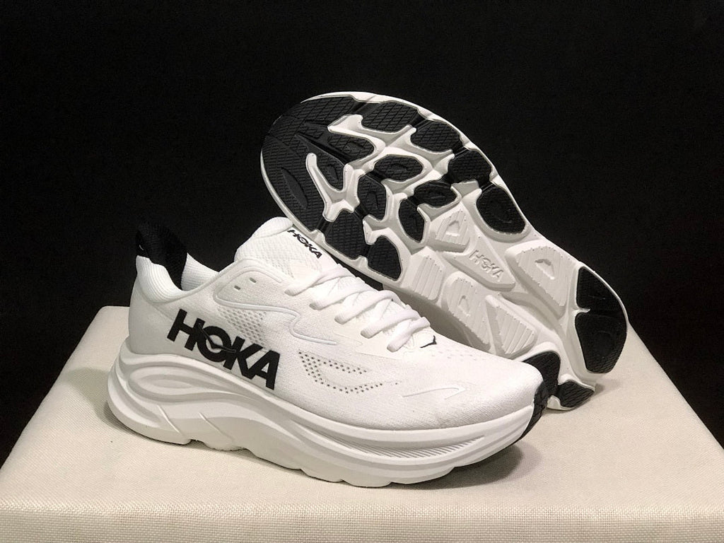 HOKA Clifton 10 Running Shoes in White - product image from the listing.