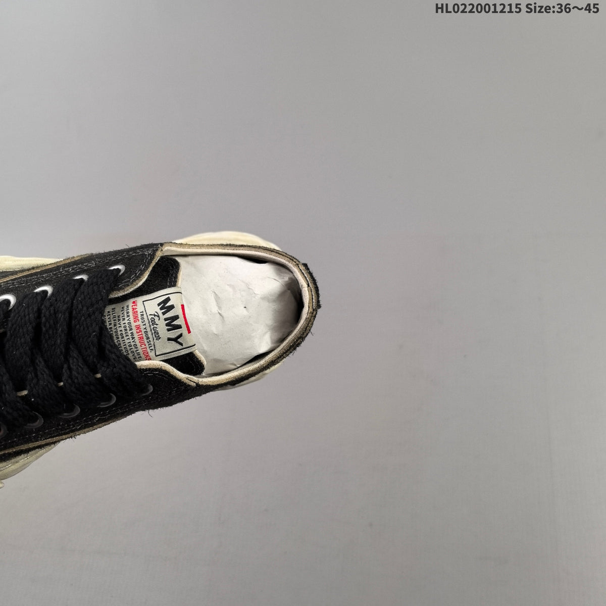 Maison Mihara Yasuhiro Original Sole Canvas Low Sneakers, in Black - product image from the listing.