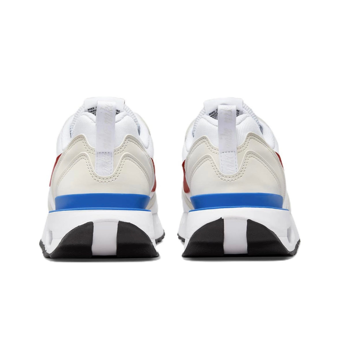 Nike Air Max Dawn Sneakers in White Red Blue DM0013-100 - product image from the listing.
