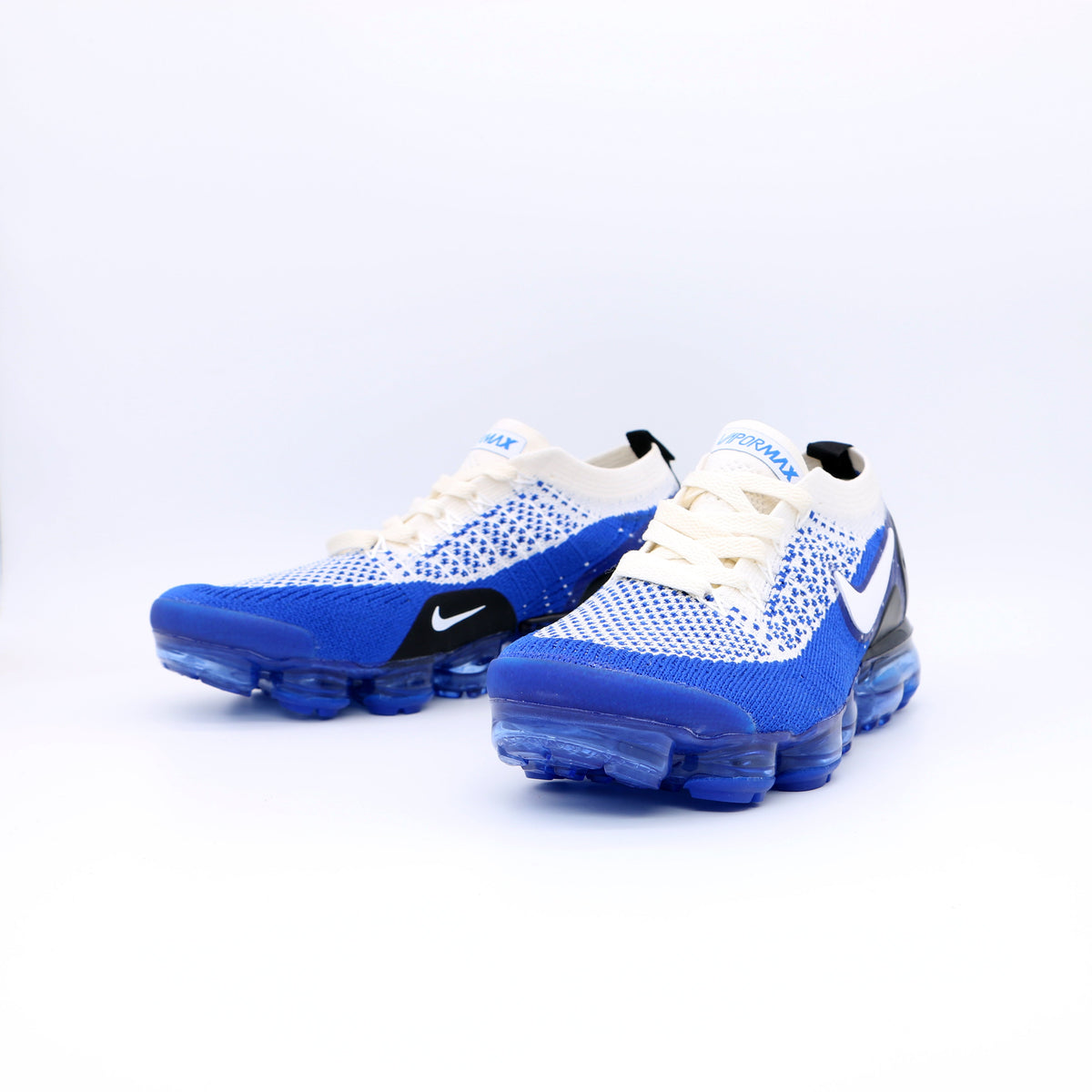 Nike Air VaporMax Flyknit 2 Sneakers in Blue White 942842-2049 - product image from the listing.