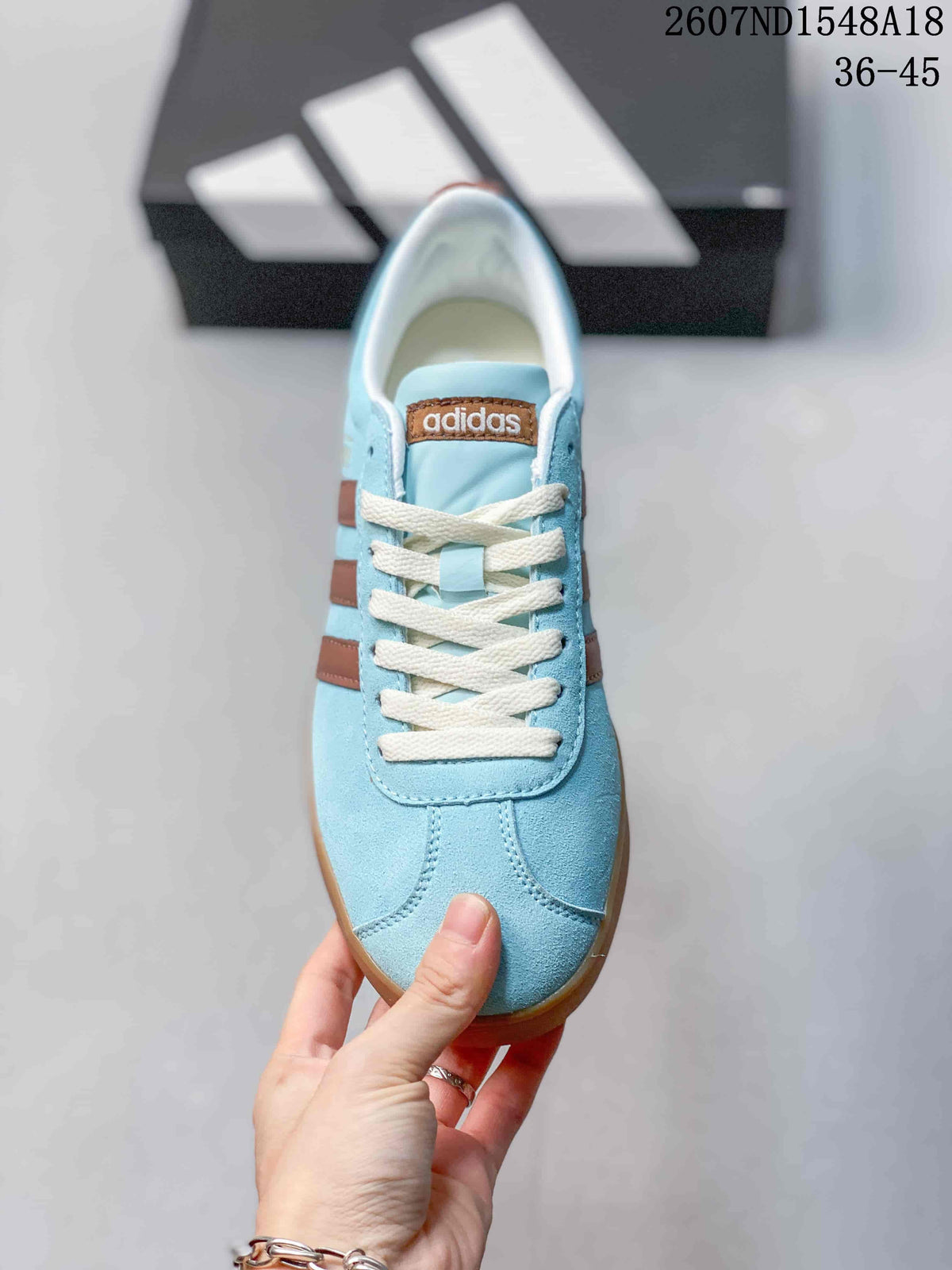 adidas VL Court Classic Sneakers in Blue Brown - product image from the listing.