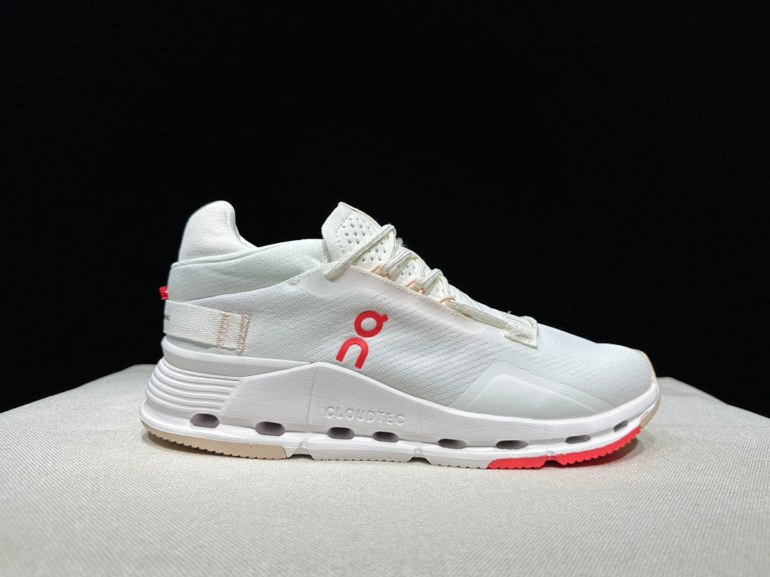 On Cloudnova 2 Trainers, White and Flame - product image from the listing.