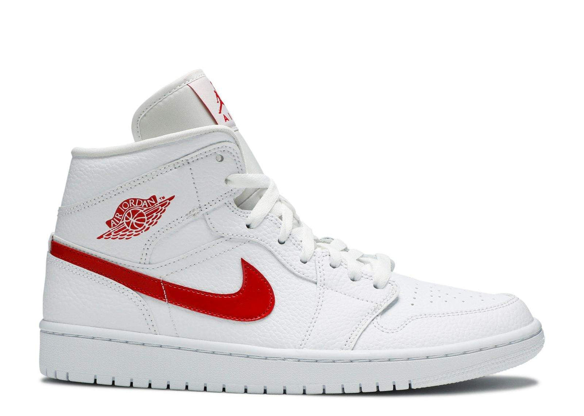 Air Jordan 1 Mid 'White University Red' Sneaker - product image from the listing.