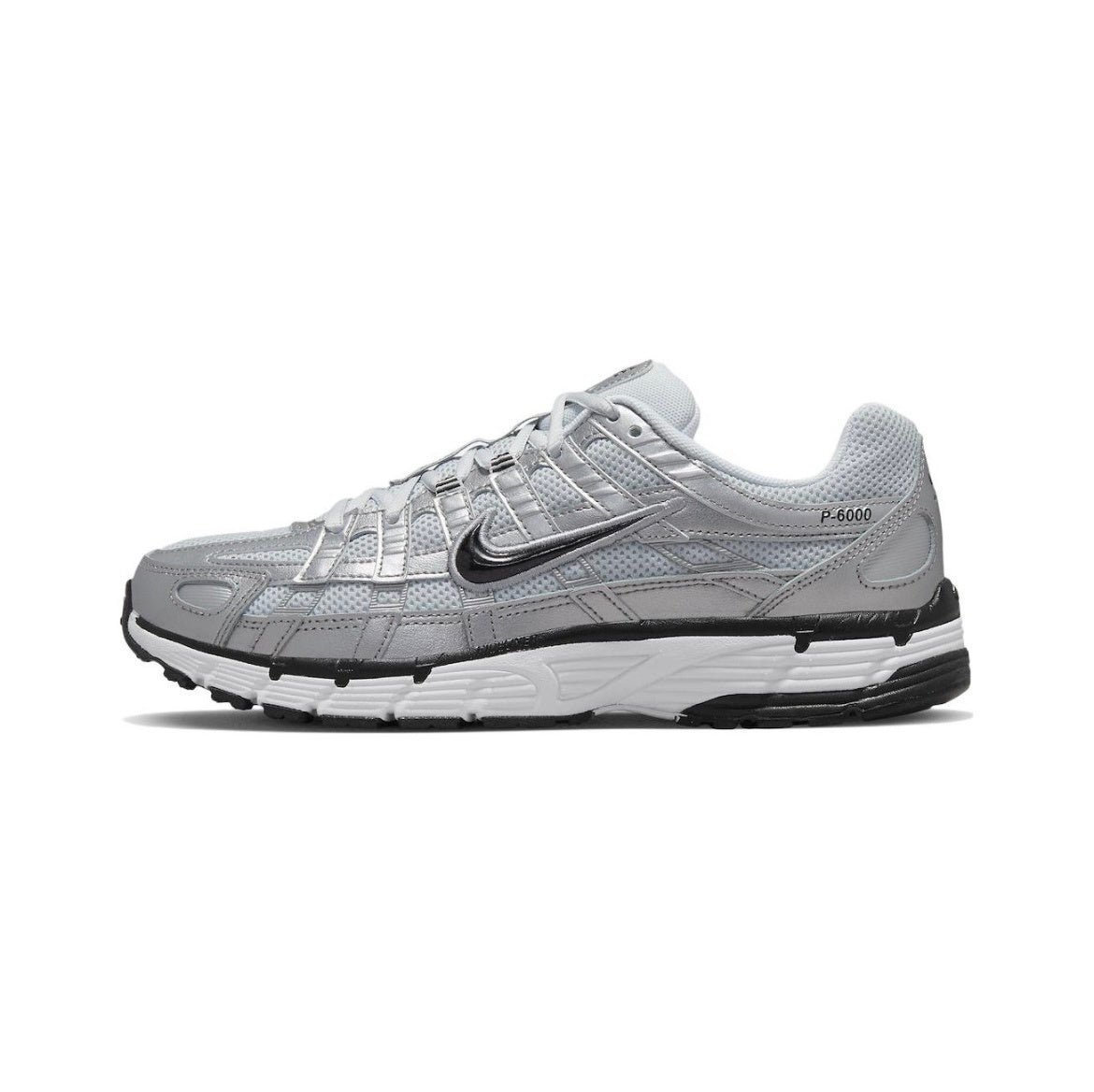 Nike P-6000 Silver Retro-Style Trainers FD9876-101 - product image from the listing.
