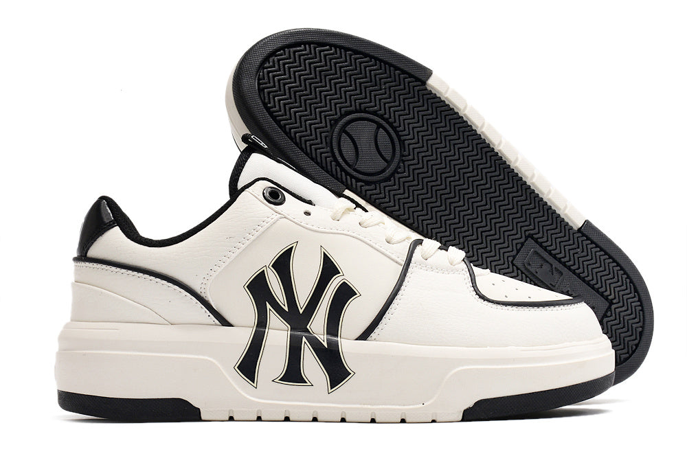 White and Black MLB New York Yankees Low-Top Sneakers - product image from the listing.