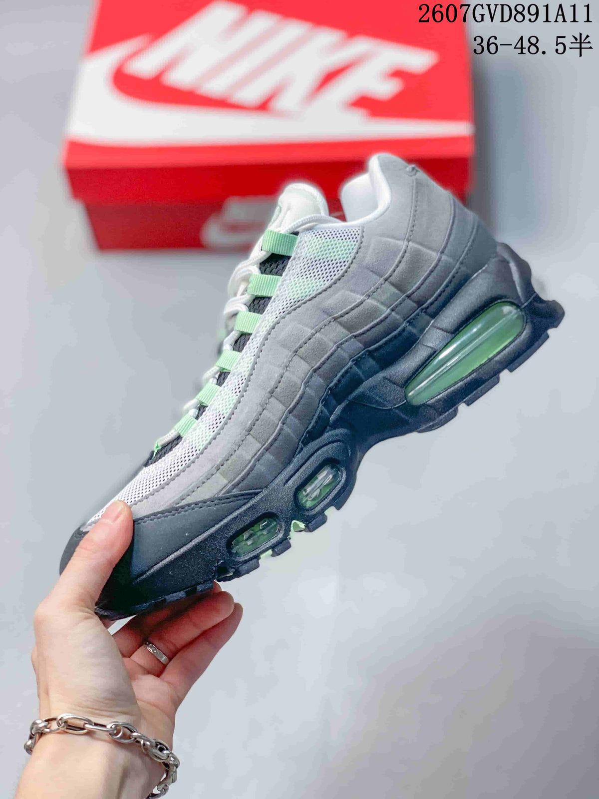 Nike Air Max 95 OG Sneakers in Gray Black Green 2607GVD891A11 - product image from the listing.
