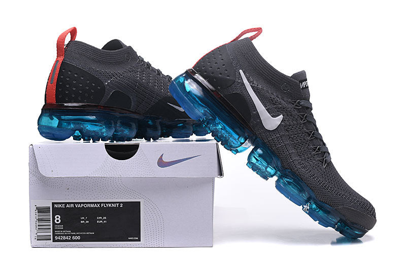 Nike Air VaporMax Flyknit 2 in Dark Grey Blue 942842-600 - product image from the listing.