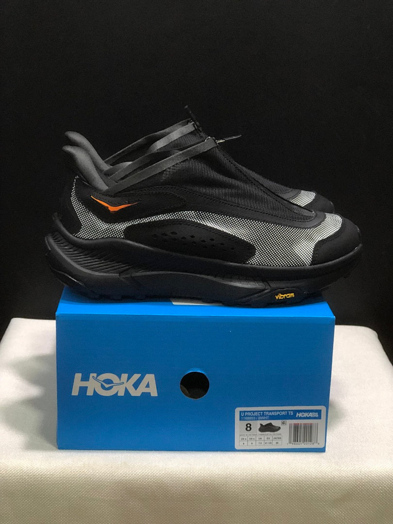 Black HOKA Project Transport Zip Sneakers - product image from the listing.