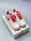 Nike Air Force 1 Low Sneakers in White Red 2607JDD1359A19 - product image from the listing.