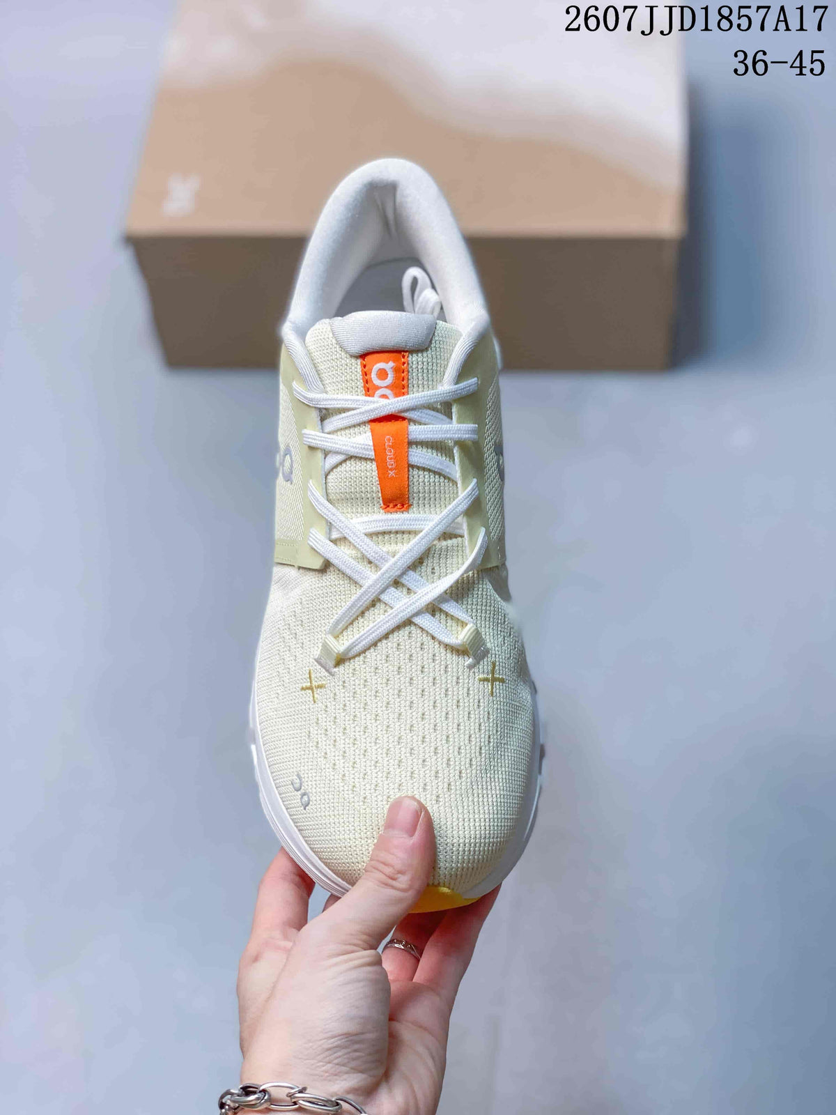 On Cloud X 4 Low-Top Sneakers in Cream Orange - product image from the listing.