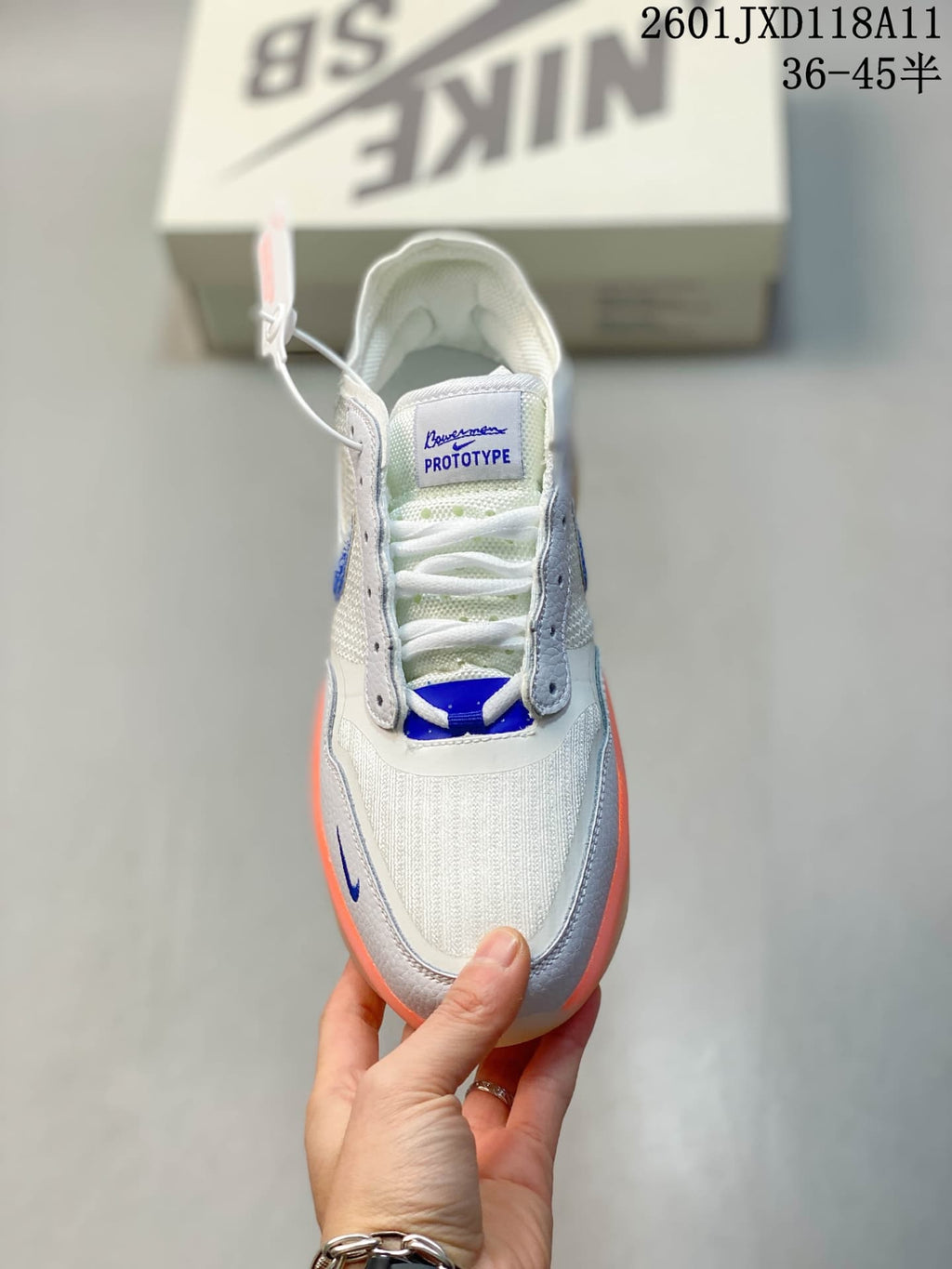 Nike SB PS8 Sneakers in White Blue Orange FV8493-20 - product image from the listing.