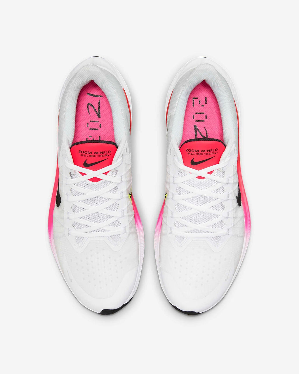 Nike Zoom Winflo 8 Running Shoes in White Pink CW3419-100 - product image from the listing.