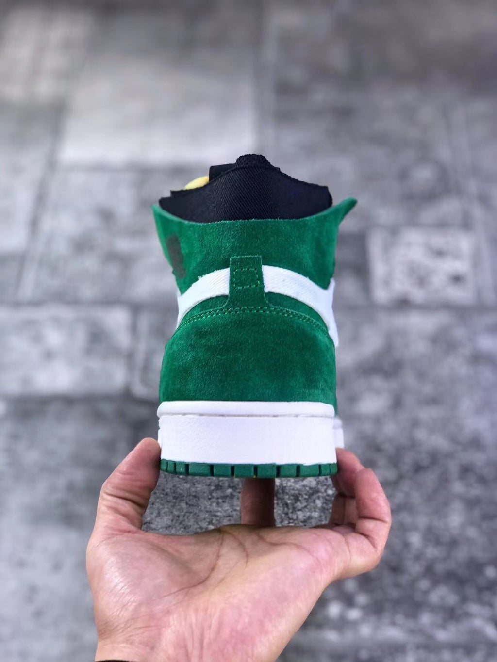 Jordan 1 Zoom CMFT Sneakers in Green White CT0978-300 - product image from the listing.